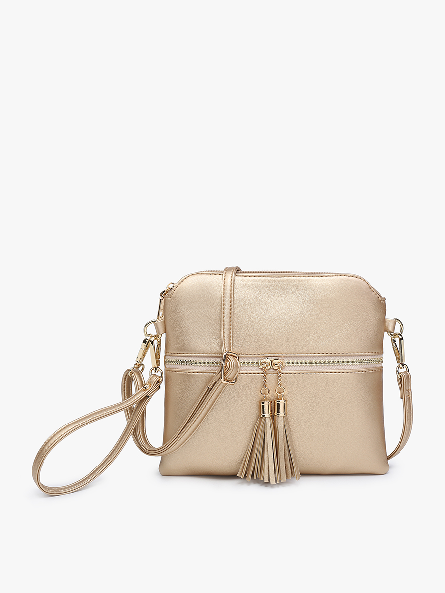 Tara Double Zip Crossbody/Wristlet Bag
