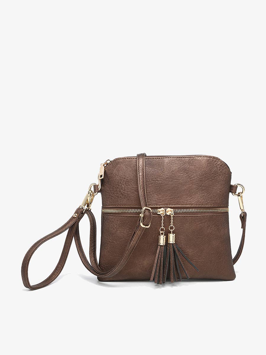 Tara Double Zip Crossbody/Wristlet Bag